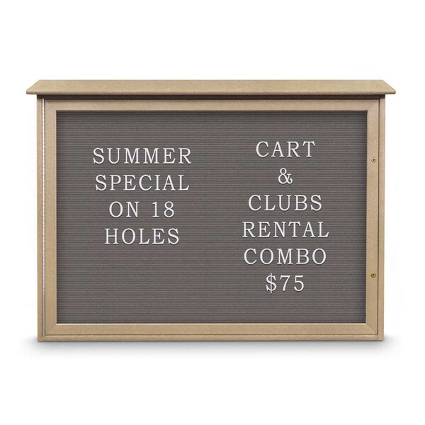 Outdoor Enclosed Combo Board, 72"x36", Bronze Frame/Black & Amethyst